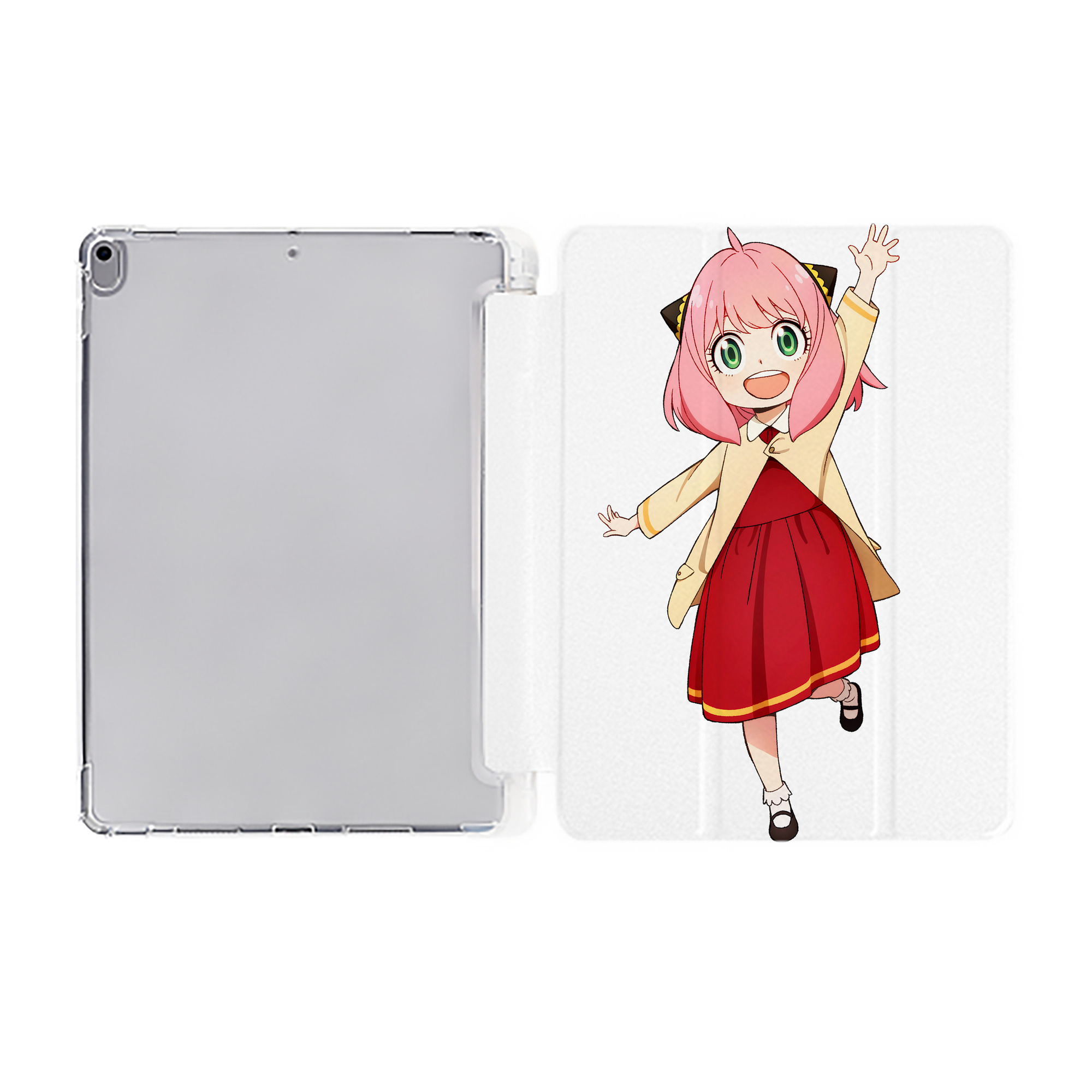 （画像用） SPY×FAMILY间谍家家酒 IPad ケース ペン収納付き 三つ折りスタンド PUレザー×シリコン 対応機種9.5/10.5/10.9インチ